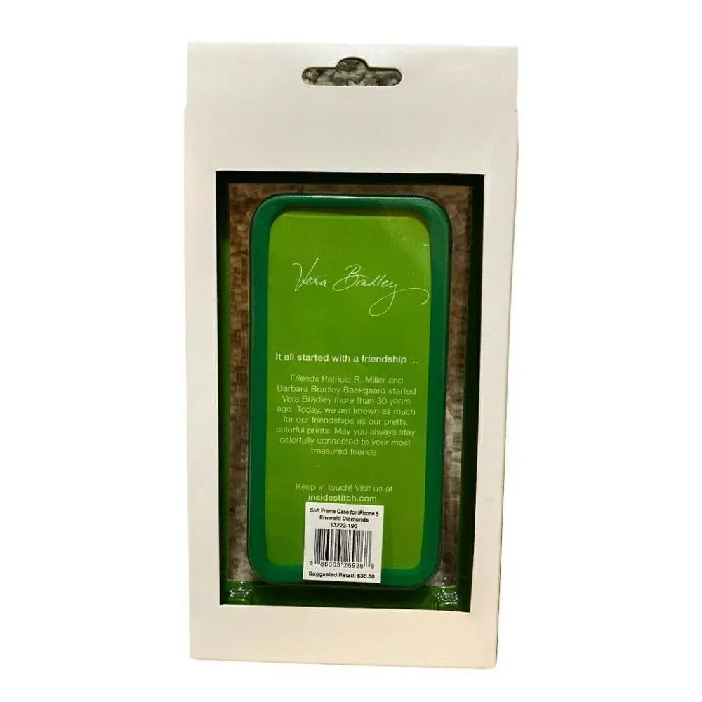 Vera Bradley EMERALD DIAMONDS iPhone 5 Case New